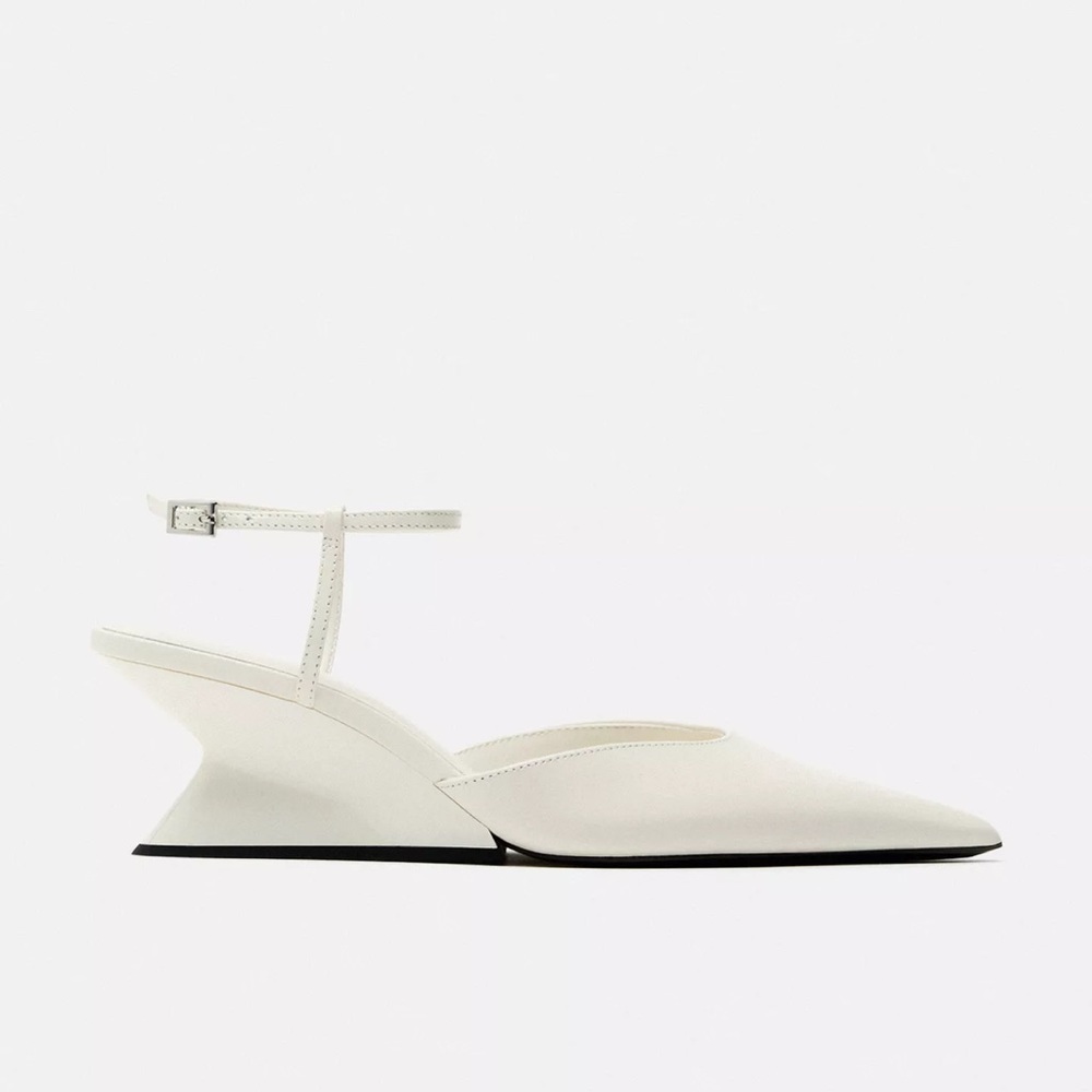 Zara White Women's Heels wedges